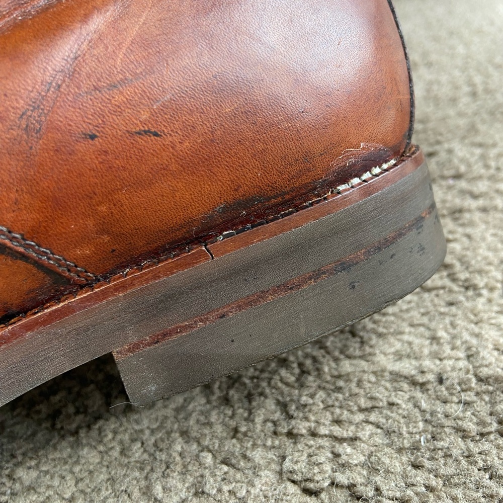 Men's Brown Leather Boots - Picture 7 of 9